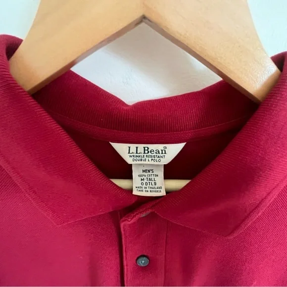 L.L. Bean Wrinkle Resistant Double L Men’s Solid Polo in Medium Tall EUC - Picture 2 of 10
